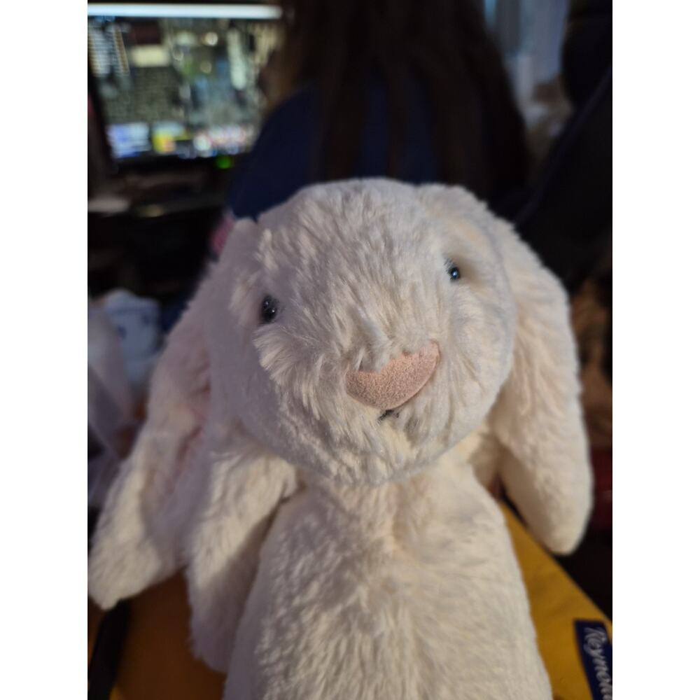 Jellycat Bashful Bunny Cream White Animal Plush 12 Inch Retired Stuffed Rabbit